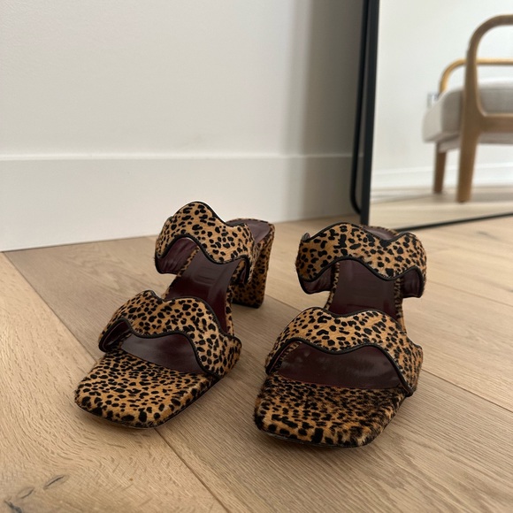 Staud Pony-style calfskin heeled sandal - Picture 5 of 5